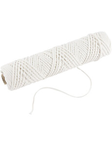 Creativ Company Lont, Geschikt voor dompelkaarsen (dia. 30 mm) en gegoten kaarsen (dia. 80-100 mm) , B: 2 mm, 100 gr, 50 m/ 1 rol