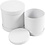 Trommel dozen set, H: 11+13 cm, d 11+13 cm, wit, 1 set