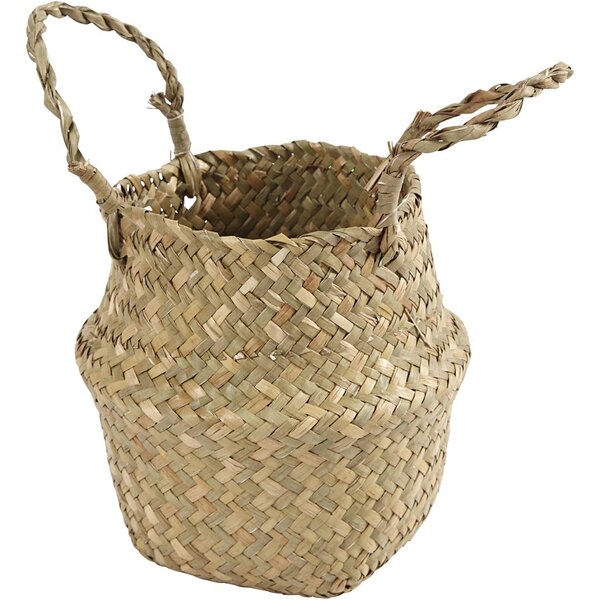 Creativ Company mand van zeegras, H: 7/15 cm, d 16 cm, 1 stuk