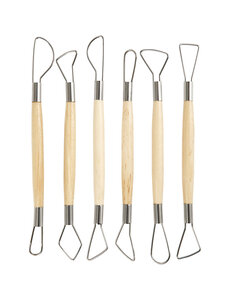 Creativ Company Kleilusgereedschappen, ronde kanten, L: 20 cm, 6 stuk/ 1 doos