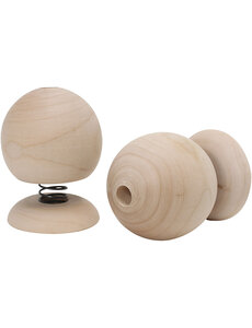  Houten stuiterfiguur, H: 75 mm, d 50 mm, 12 stuk/ 1 doos