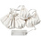 Creativ Company LED lichtslinger met lampenkapjes, H: 80 mm, L: 100 cm, d 65 mm, wit, 1 stuk