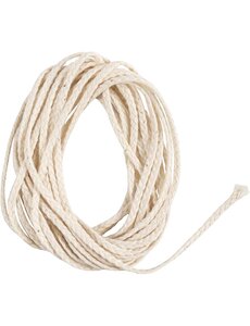  Lont, Geschikt voor dompelkaarsen (dia. 15-22 mm) en gegoten kaarsen (dia. 40-60 mm), 100 gr, 3 m/ 1 doos
