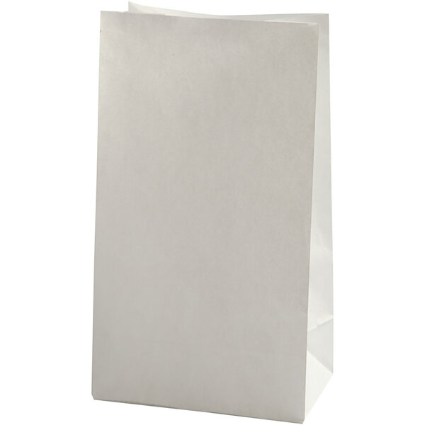 Creativ Company Papieren zakken, H: 27 cm, afm 9x15 cm, 46 gr, wit, 100 stuk/ 1 doos