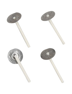  Lonten voor kaarsen in houder<br />
<br />
, Geschikt voor houders met een diameter van 20-65 mm, L: 3,5 cm, dikte 2 mm, 100 stuk/ 1 doos