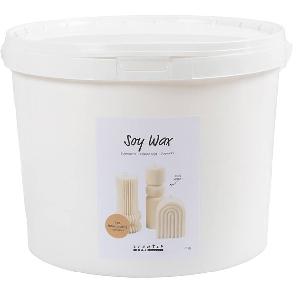 Creativ Company Sojawas, Voor kaarsen die op zich staan, crème, 5 kg/ 1 doos