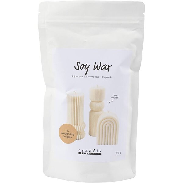 Creativ Company Sojawas, Voor kaarsen die op zich staan, crème, 250 gr/ 1 doos