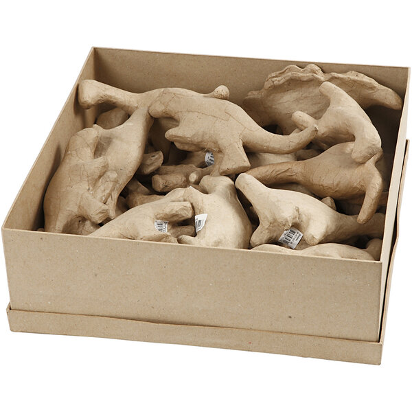 Creativ Company Dinosaurussen, H: 9-12,5 cm, B: 4,5+5,5 cm, 21 stuk/ 1 doos
