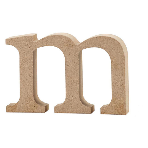 Creativ Company Letter, m, H: 8 cm, dikte 2 cm, 1 stuk