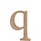 Creativ Company Letter, q, H: 12,2 cm, dikte 2 cm, 1 stuk