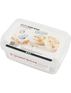 Creativ Company Zeep basis met sheaboter, wit, 1 kg