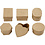 Creativ Company Mini dozen, H: 3 cm, d 4-6 cm, 6 stuk/ 1 doos