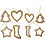 Creativ Company Kerst ornamenten, H: 9+12 cm, 24 stuk/ 1 doos