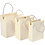 Creativ Company Tas met hengsel, H: 12+14+16 cm, D: 5+7+9 cm, B: 16+16,5+18 cm, 3 stuk/ 1 set
