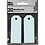 Creativ Company Manilla-labels, afm 3x8 cm, 220 gr, lichtblauw, 20 stuk/ 1 doos