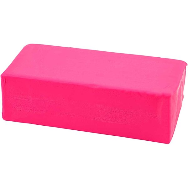 Creativ Company Boetseerklei, afm 13x6x4 cm, neon roze, 500 gr/ 1 doos