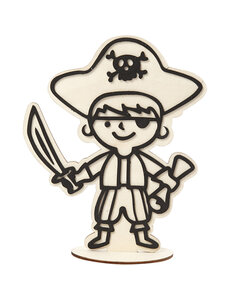 Creativ Company Figuur om te decoreren, piraat, H: 19 cm, 1 stuk