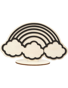 Creativ Company Figuur om te decoreren, regenboog, H: 10,5 cm, 1 stuk