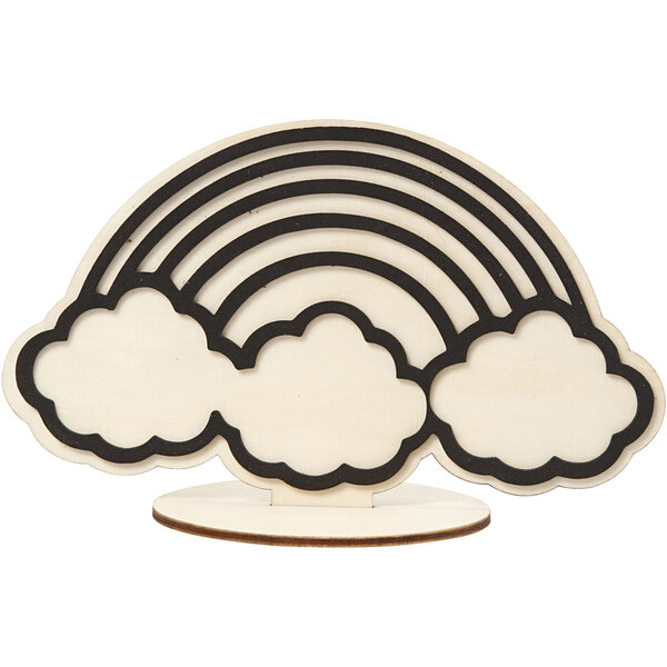 Creativ Company Figuur om te decoreren, regenboog, H: 10,5 cm, 1 stuk