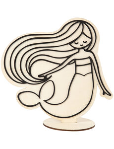 Creativ Company Figuur om te decoreren, zeemeermin, H: 18 cm, 1 stuk