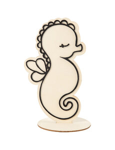 Creativ Company Figuur om te decoreren, zeepaardje, H: 18 cm, 1 stuk