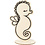 Creativ Company Figuur om te decoreren, zeepaardje, H: 18 cm, 1 stuk