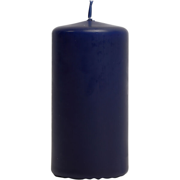 Creativ Company Kaarsen, H: 100 mm, d 50 mm, blauw, 6 stuk/ 1 doos