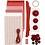 Creatieve mix, papier knippen, rood, crème, 1 doos