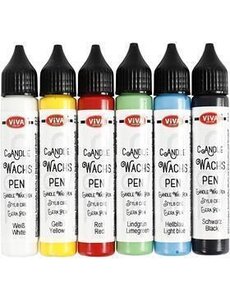 Viva Decor Kaarsversierpen, sterke kleuren, 6x28 ml/ 1 doos