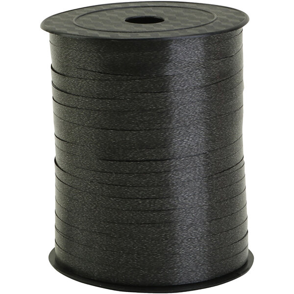 Cadeaulint, B: 5 mm, zwart, 400 m/ 1 rol