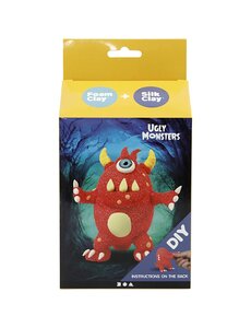 Silk Clay Funny Friends, monster, rood, 1 doos