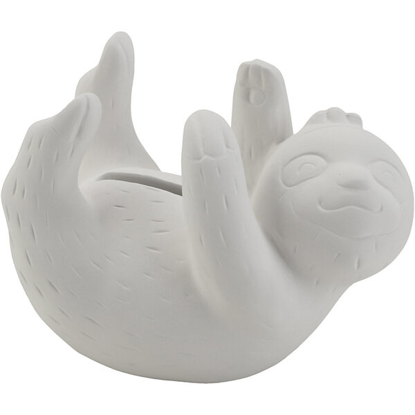 Creativ Company Dierenspaarpot, Luiaard, afm 11x6x5 cm, 6 stuk/ 1 doos