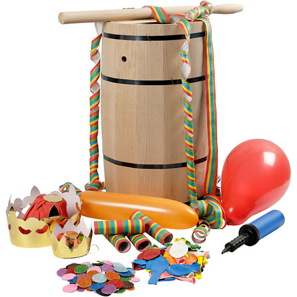 Creativ Company Carnavals ton met toebehoren, beuken, H: 54 cm, groot, 1 set