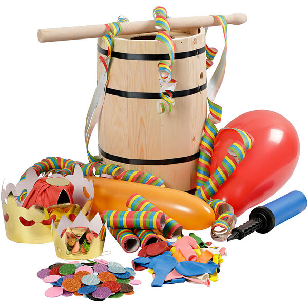 Creativ Company Carnavals ton met toebehoren, H: 38 cm, klein, 1 set