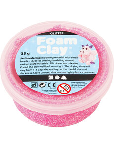 Foam Clay Foam Clay®, glitter, roze, 35 gr/ 1 Doosje