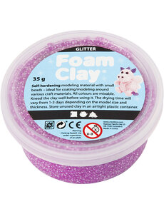 Foam Clay Foam Clay®, glitter, paars, 35 gr/ 1 Doosje