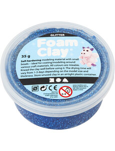Foam Clay Foam Clay®, glitter, blauw, 35 gr/ 1 Doosje