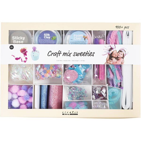 Creativ Company Creatieve Box, Snoepjes, pastelkleuren, 1 doos