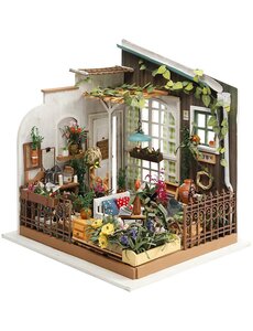 Creativ Company DIY Miniatuur kamer, Tuin, H: 21 cm, B: 19,5 cm, 1 stuk