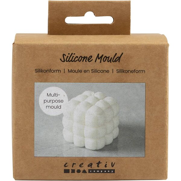 Creativ Company Siliconen Vorm, Vierkant met bubbels, H: 5 cm, B: 6 cm, d 6 cm, 1 stuk/ 1 doos