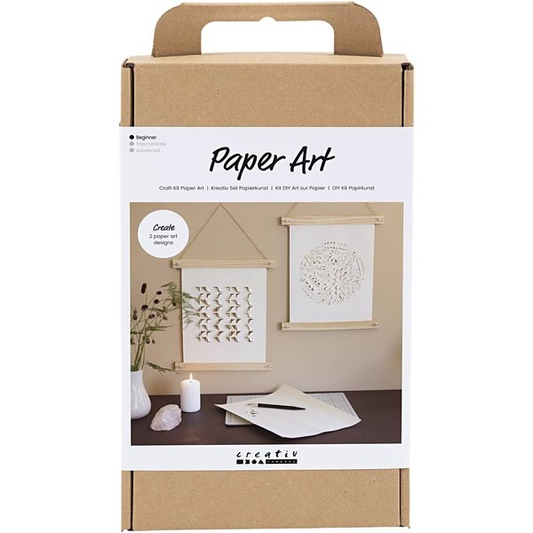 Creativ Company Hobbyset Papierkunst, Papieren hangers, off white, 1 doos