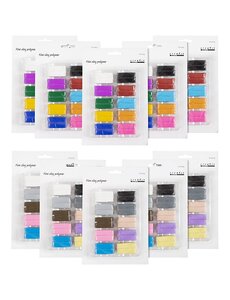 Creativ Company Fijne Polymeerklei, kleurrijk, pastelkleuren, 120x20 gr/ 1 doos