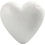 Creativ Company Harten, H: 8 cm, D: 4,5 cm, B: 8 cm, wit, 50 stuk/ 1 doos