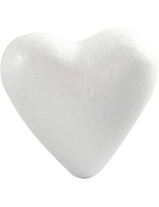 Creativ Company Harten, H: 11 cm, D: 5 cm, B: 11,5 cm, wit, 25 stuk/ 1 doos