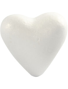Creativ Company Harten, H: 11 cm, D: 5 cm, B: 11,5 cm, wit, 5 stuk/ 1 doos