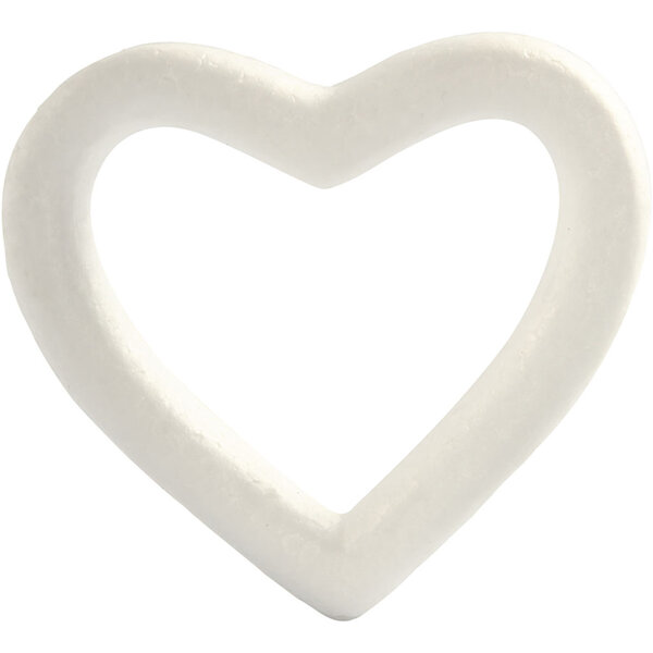 Creativ Company Hart, H: 12,5 cm, D: 2,5 cm, B: 13,5 cm, wit, 1 stuk
