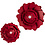 Creativ Company Papieren bloemen, d 15+25 cm, 230 gr, rood, 2 stuk/ 1 doos