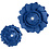 Creativ Company Papieren bloemen, d 15+25 cm, 230 gr, blauw, 2 stuk/ 1 doos