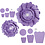 Creativ Company Papieren bloemen, d 15+25 cm, 230 gr, paars, 2 stuk/ 1 doos