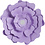 Creativ Company Papieren bloemen, d 15+25 cm, 230 gr, paars, 2 stuk/ 1 doos